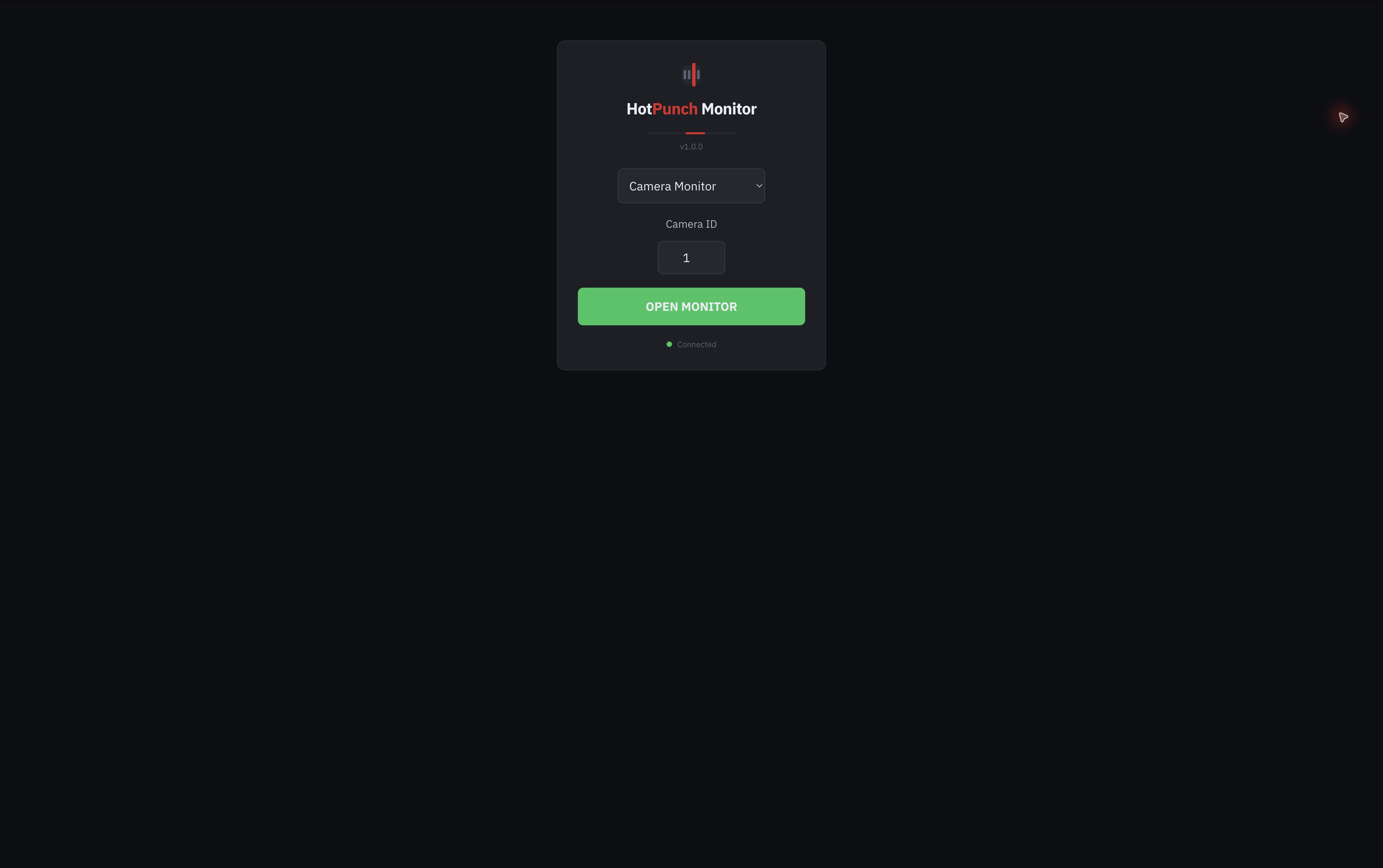 Web monitor setup screen