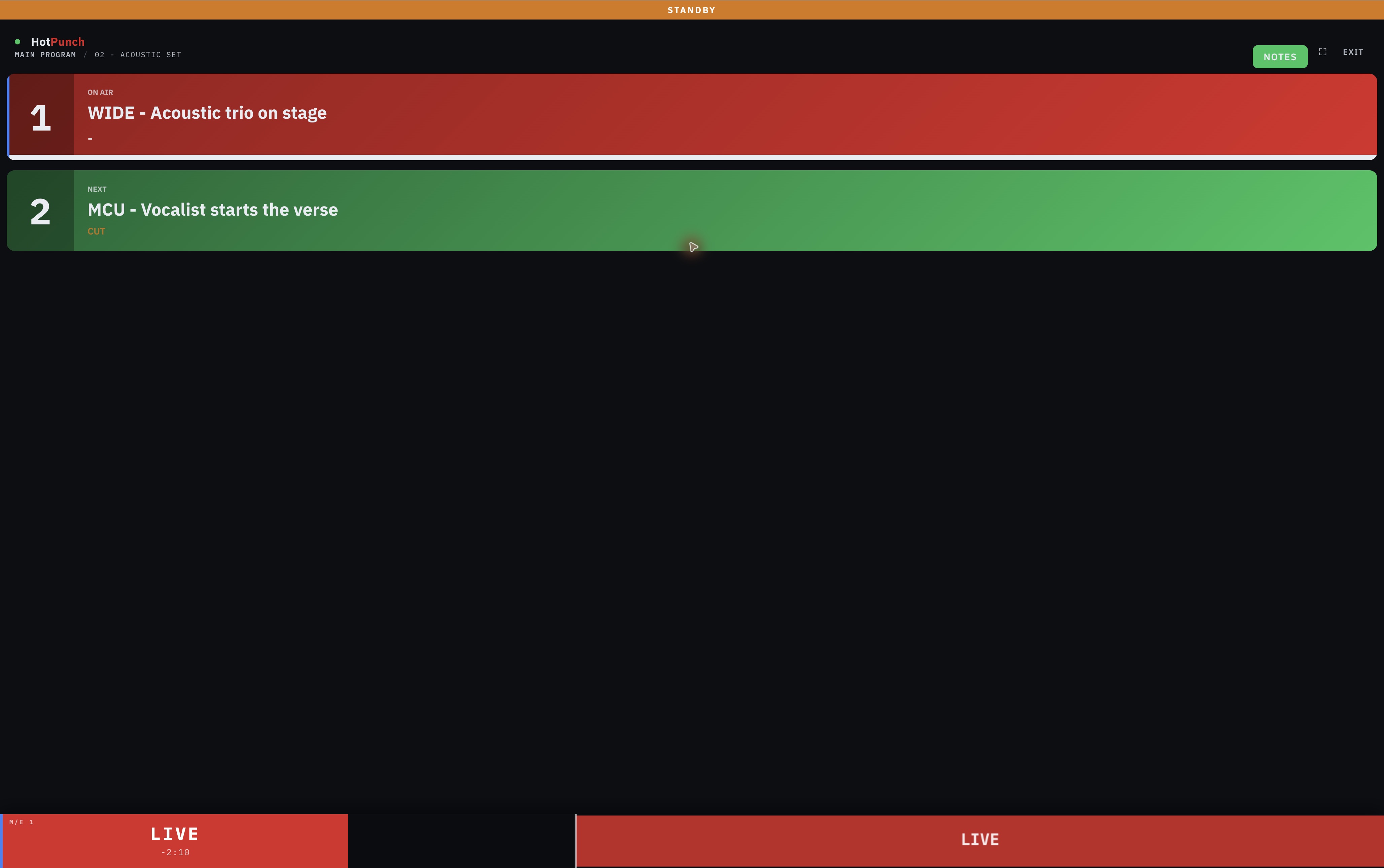 Main Program view